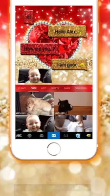 Golden Red luxury Heart android App screenshot 0