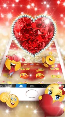 Golden Red luxury Heart android App screenshot 1