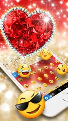 Golden Red luxury Heart android App screenshot 2