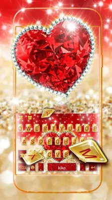 Golden Red luxury Heart android App screenshot 3